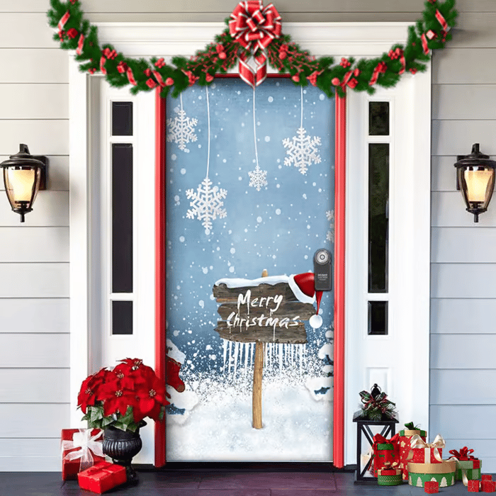 ๐๐2025 Christmas and Halloween front door decoration