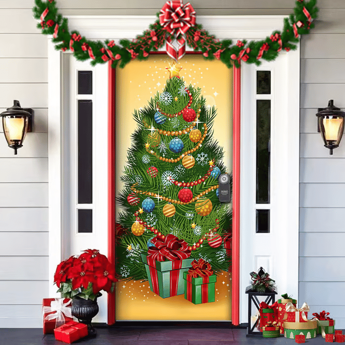 ๐๐2025 Christmas and Halloween front door decoration