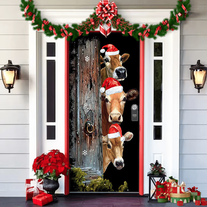 ๐๐2025 Christmas and Halloween front door decoration